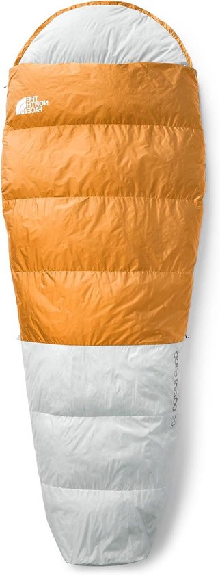 Slaapzak - Kampeerzak Mummie - Buiten slapen - Gerecycled dons - Eén maat - Geelgrijs