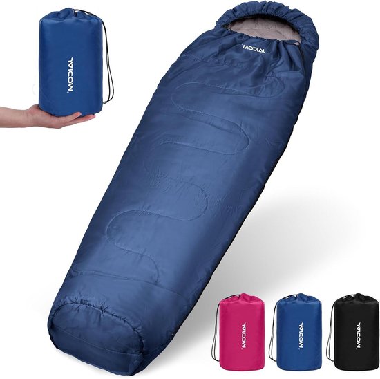 Slaapzak - Kampeerzak - Outdoor kamperen - Compact en lichtgewicht - 210x75cm - Blauw
