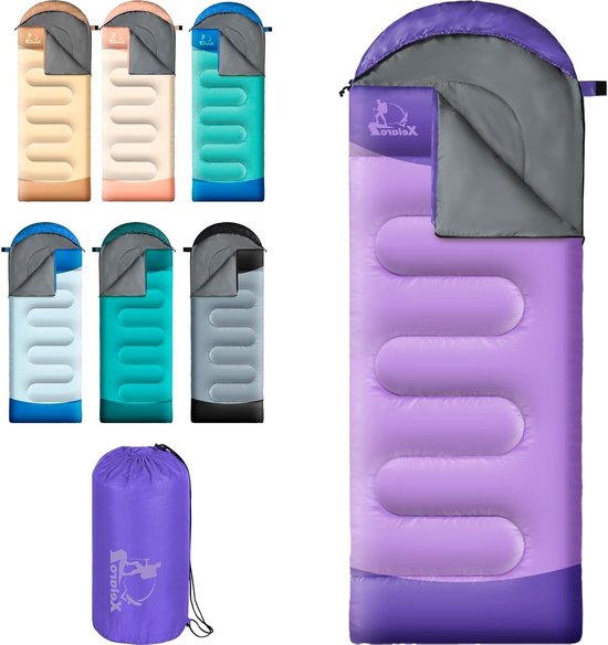 Slaapzak - Kampeerzak - Outdoor kamperen - Waterdicht en ademend - 220x80 cm - Paars