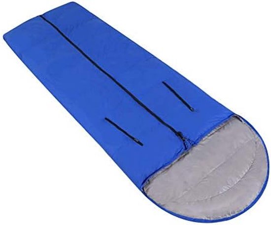 Slaapzak - Kampeerzak Reisdeken - Kamperen en Hiken - Winddicht en Warm - Universeel - Blauw