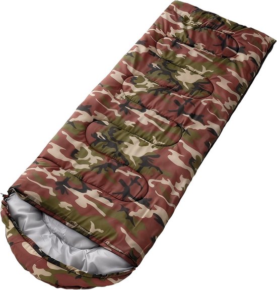 Slaapzak Kamperen - Outdoor Slaapzak - Buiten Overnachten - Weerbestendig Materiaal - Zie beschrijving - Camouflage