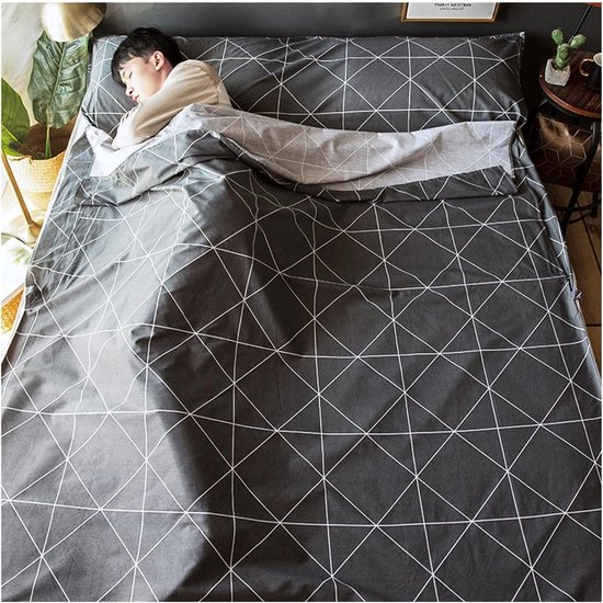 Slaapzak Katoen - Reis Laken - Kamperen Backpacken - Lichtgewicht Ademend - 200 x 210 cm - Niet gespecificeerd