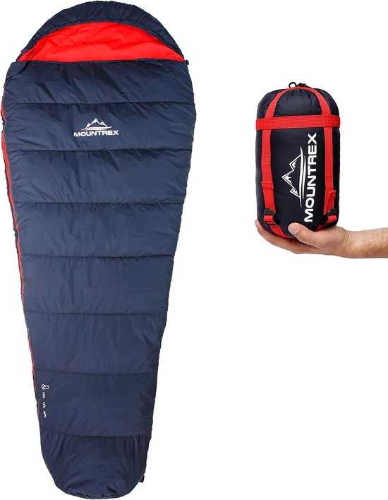 Slaapzak, klein verpakkingsformaat en ultralicht (730 g/1500 g), outdoor zomerslaapzak (100 g/m²), 3-4 seizoenen (300 g/m²), voor kamperen, reizen, festival, warm en koppelbaar van Giyocaĺ.