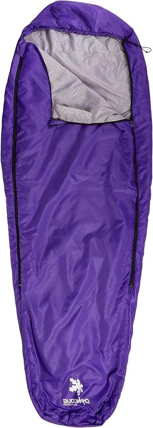 Slaapzak Kounga Roraima 15-20 graden violet-grijs - Maat L Sleeping Bag van Kounga