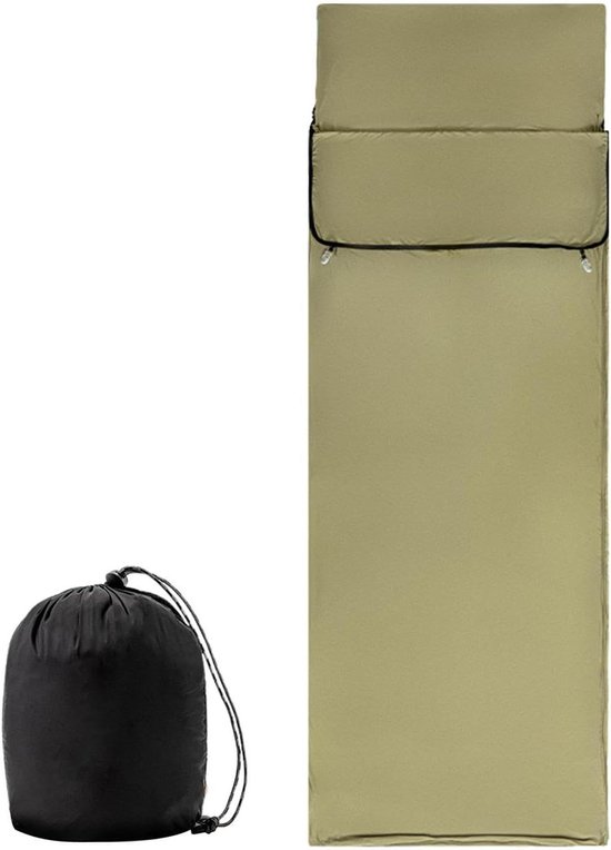 Slaapzak Laken - Reis Laken - Kamperen Buiten - Hoge Elasticiteit - 80x210cm - Groen
