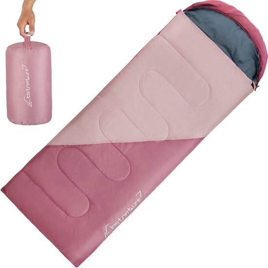 Slaapzak lichtgewicht 220 cm - rechthoekig polyester - compact pakformaat - ideaal voor kamperen