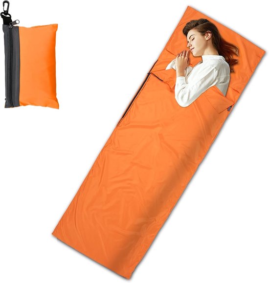 Slaapzak Liner 210x70cm - Draagbare Lichtgewicht Reisdeken - Camping Slaapzak met Kussenzakken voor Zakenreizen - Wandelen - Bergbeklimmen - Thuis - Kampeertassen - Hostels - Picknicks - Treinen van Merkloos