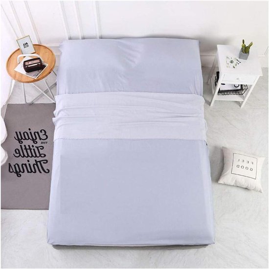 Slaapzak Liner - Bed Laken - Reizen Kamperen - Zacht Lichtgewicht - 80x220cm - Lichtgrijs