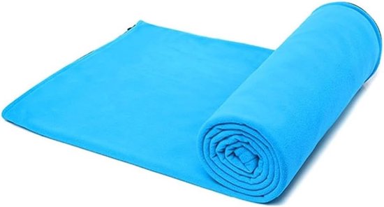 Slaapzak Liner Fleece - Deken Liner - Kamperen Wandelen - Splicable Ontwerp - 180x82cm - Blauw