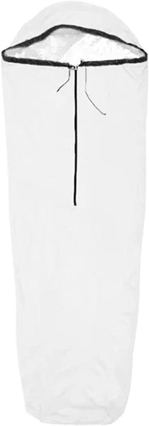Slaapzak Liner - Kampeer slaapzak - Buiten slapen - Slijtvaste schaal - 208 x 81 cm - Wit