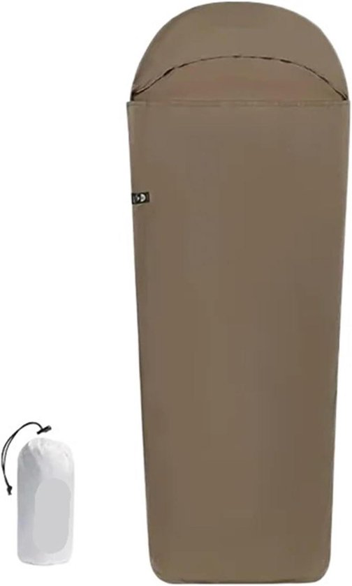 Slaapzak Liner - Outdoor Cover - Kamperen Reizen - Ultralicht Gewicht - 210x80 cm - Bruin