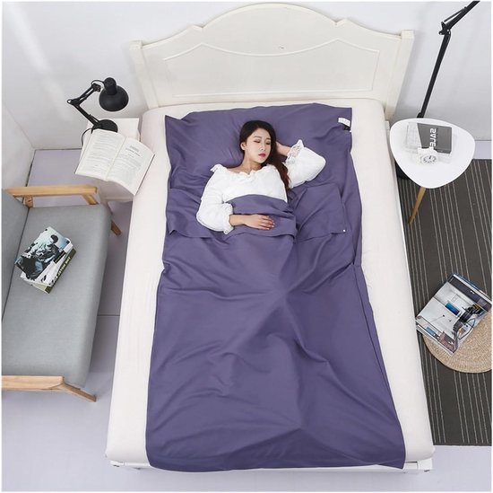 Slaapzak Liner - Reis Laken - Extra Warmte - Lichtgewicht - 75x210CM - Cyaan