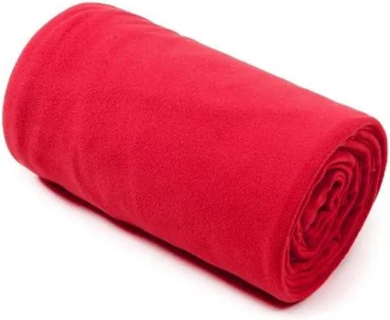 Slaapzak Liner - Reis Laken - Kamperen en Reizen - Extra Warmte en Comfort - 180 x 75 cm - Rood