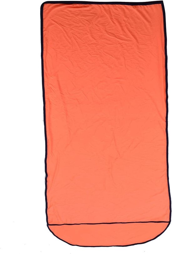 Slaapzak Liner - Reis Laken - Kamperen en Reizen - Hoge Stretch - 200x80cm - Oranje
