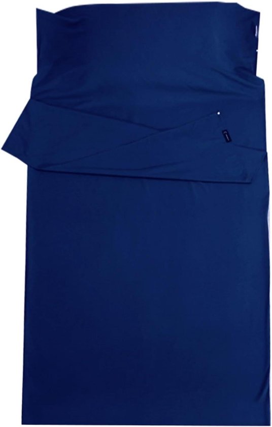 Slaapzak Liner - Reis Laken - Kamperen Hotel - Lichtgewicht Ademend - 115x210cm - Blauw