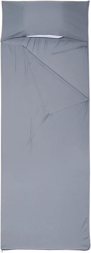 Slaapzak Liner - Reis Slaapzak - Kamperen en Reizen - Waterafstotende Stof - 210 x 75 cm - Lichtgrijs