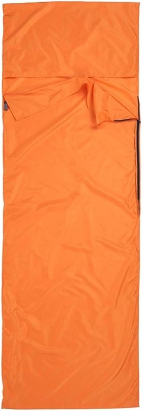 Slaapzak Liner - Reis Slaapzak - Outdoor Reizen - Waterafstotende Stof - Lichtgewicht 500g - Oranje