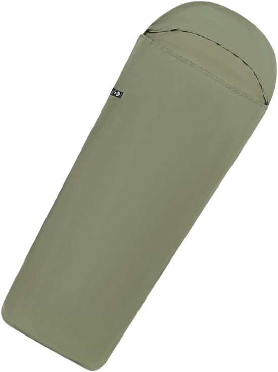 Slaapzak Liner - Reislaken - Reizen en Kamperen - Sneldrogend en Wasbaar - 80x210cm - Groen