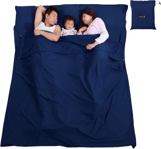 Slaapzak Liner - Reislaken Slaapzak - Buiten Reizen - Groot Openingsontwerp - 180 x 210 cm - Kleur 3