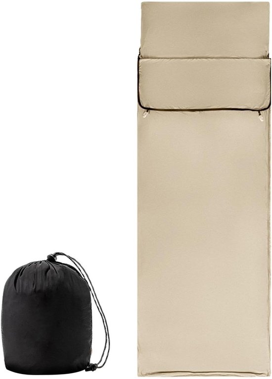 Slaapzak Liners - Reisvoeringen Ademend - Kamperen Buiten - Snel Drogen Compact - 80x210 cm - Huidkleur