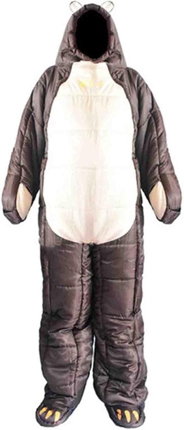 Slaapzak met Armen - Draagbare Slaapzak - Kamperen Buiten - Uniek Mensmodel - XL 170cm - Bruin