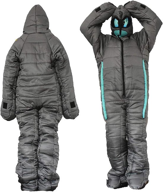 Slaapzak met armen - Outdoor slaapzak - Kamperen en reizen - Volledige bewegingsvrijheid - Tot 190 cm - Blauw
