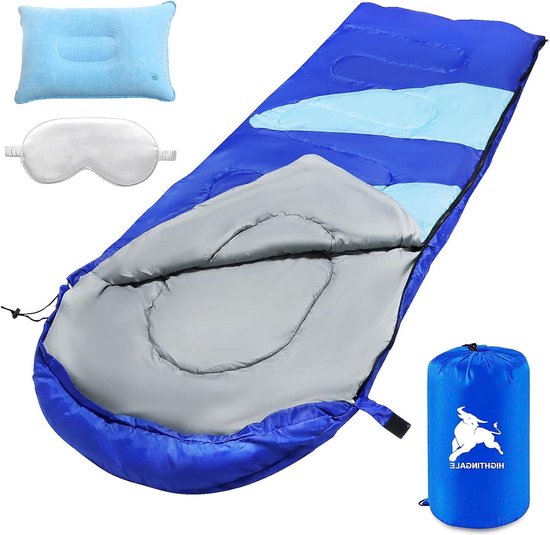 Slaapzak met compressiezak | 4 seizoenen | Waterdicht | Geschikt voor kinderen, tieners en volwassenen | Voor wandelen, reizen, backpacken en kamperen. Slaapzak van Deryan