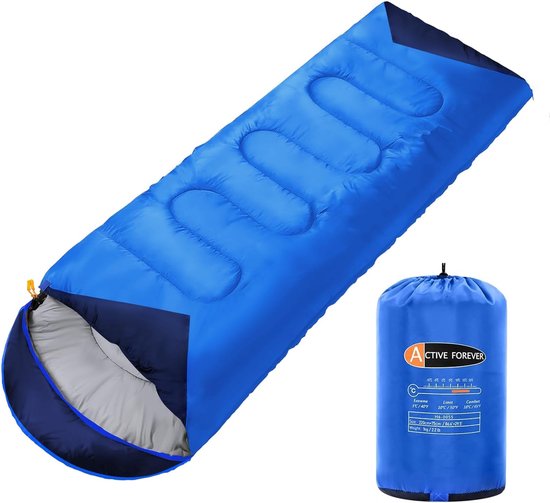 slaapzak met hoed voor lente en herfst 3-4 seizoenen slaapzak, lichtgewicht, ultralicht voor kamperen, wandelen van Merkloos