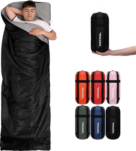 Slaapzak met kleine pakmaat, dekenslaapzak voor zomers kamperen en wandelen Slaapzak voor camping