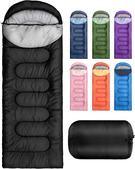 Slaapzak met kussen - 4 seizoenen lichtgewicht waterdichte warme slaapzak - geschikt voor buiten kamperen, wandelen en backpacken. sleeping bag camo van Diverse.
