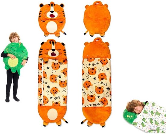 Slaapzak met kussen - Kinder slaapzak - Ontspannen thuis - Ingebouwd kussen - 165 cm - Multicolor