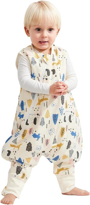 Slaapzak met voeten het hele jaar 100% katoenen slaapzak voor baby's 15 TOG slaapzak met pijpen voor jongens en meisjes van Aiamu Baby