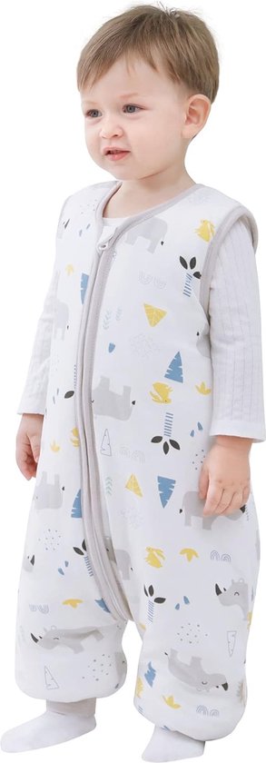 Slaapzak met Voeten voor Baby's - 2,5 Tog - 100% Katoen - Warm en Comfortabel voor Lente, Herfst en Winter van Theoka.
