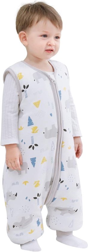 Slaapzak met voeten voor het hele jaar door babyslaapzak voor de winter 25 Tog-waarde (isolatie) 100% puur katoen verschillende maten herfst winter slaapdeken baby met Mosebars. van Merkloos