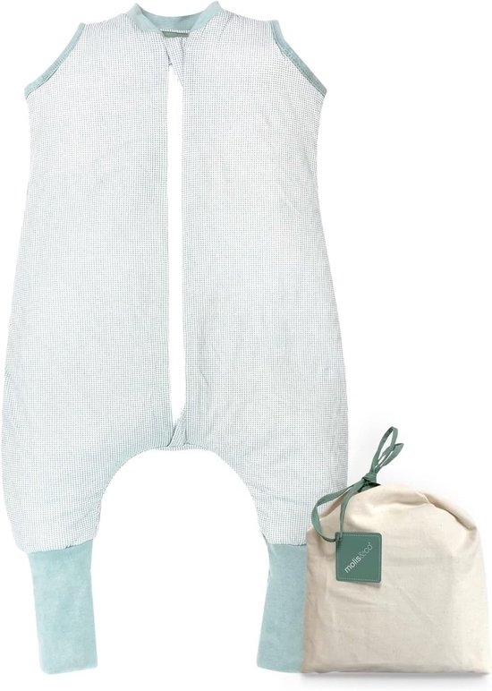 Slaapzak met Voetjes en Sokken voor Baby's en Peuters, 1.0 TOG, 100% Katoen, Ideaal voor Herfst en Lente van Molllify