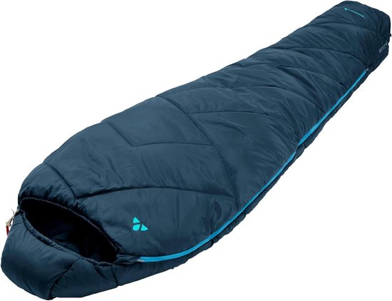 Slaapzak Mummie - Kunstvezel slaapzak - Kamperen en reizen - Warmte-efficiënte snit - Tot 205 cm - Blauwgroen