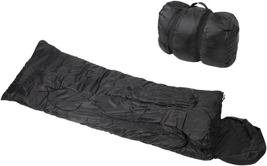 Slaapzak Mummie - Outdoor Slaapzak - Kamperen Wandelen - Alle Seizoenen Geschikt - 185 x 75 cm - Zwart