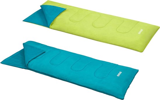 Slaapzak - Mummie slaapzak - Kamperen en outdoor - Holle vezel vulling - 180 x 75 cm - Fluorescerend Groen