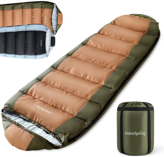 Slaapzak Mummy 450 GSM - Holle Vezelvulling - Waterafstotend en Winddicht - Ideaal voor Koud Weer Camping - SnelShoppen