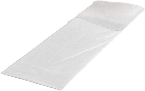 Slaapzak - Mummy slaapzak - Kamperen en outdoor - Inclusief kussensloop - 220 x 100 cm - Wit