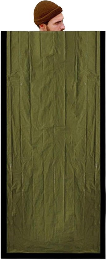 Slaapzak - Nachtdeken Campingslaapzak - Kamperen Wandelen - Warmte-isolerend Waterdicht - 266 x 91 cm - Groen