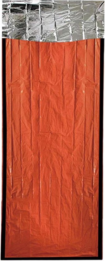 Slaapzak Nooddeken - Kampeerdeken Outdoor - Buiten Overleven - Waterdicht Winddicht Warm - 266 x 91 cm - Oranje