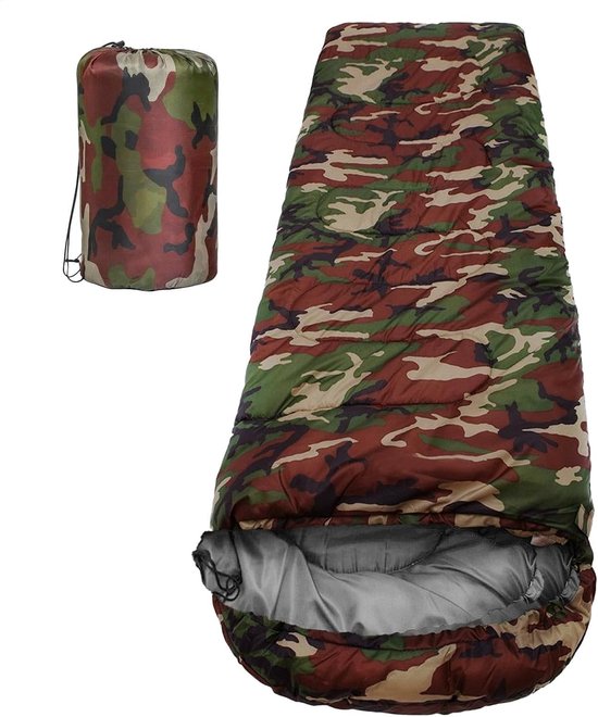 Slaapzak - Omslag model - Kamperen en wandelen - Warm en comfortabel - 210 x 75 cm - Blauw