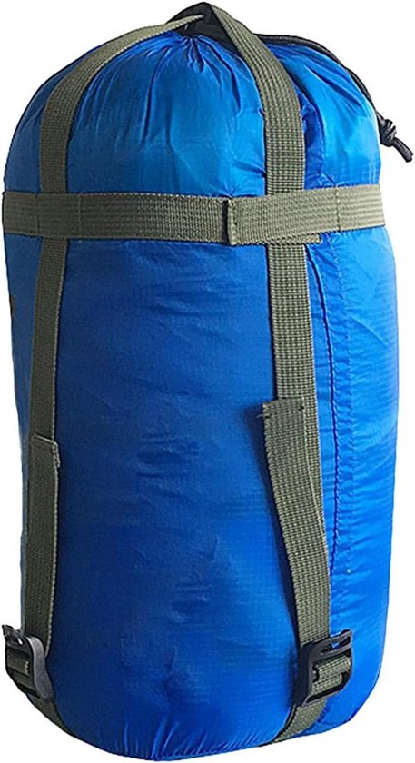 Slaapzak Opbergzak - Compacte Tas - Outdoor Avonturen - Waterafstotend Nylon - 18 cm Diameter - Blauw