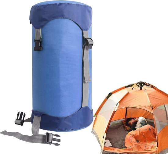Slaapzak Opbergzak - Kampeer Accessoire - Ruimte Besparen - Waterafstotend Materiaal - 15L Capaciteit - Blauw