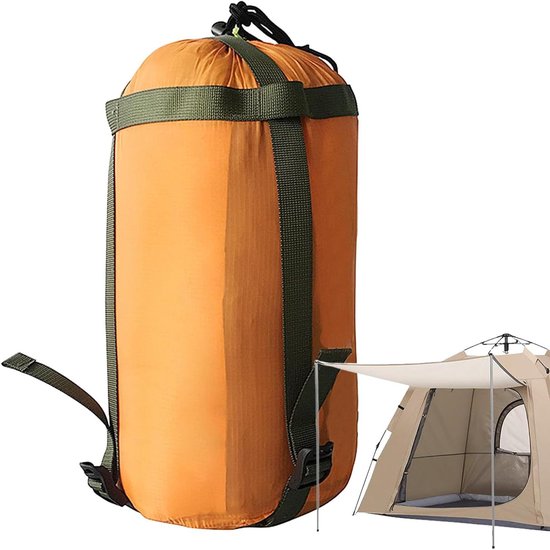 Slaapzak Opbergzak - Outdoor Tas - Kamperen en Reizen - Waterdicht en Scheurbestendig - 38 cm Hoog - Oranje