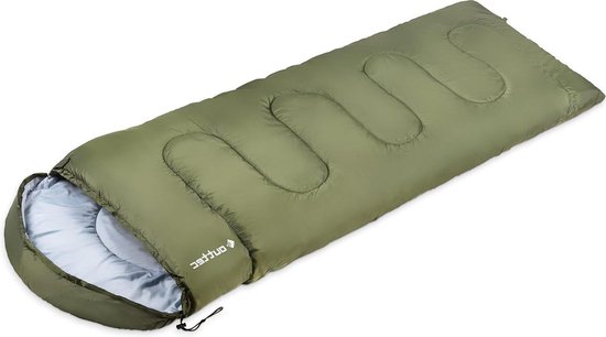 Slaapzak Outdoor - Kampeerzak Reisdeken - Kamperen Wandelen - Lichtgewicht Compact - 180+30/70 cm - Khaki