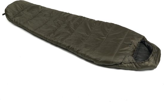 Slaapzak - Outdoor Slaapzak - Kamperen en Hiken - Mummy Vorm - 220cm Lengte - Olijfgroen
