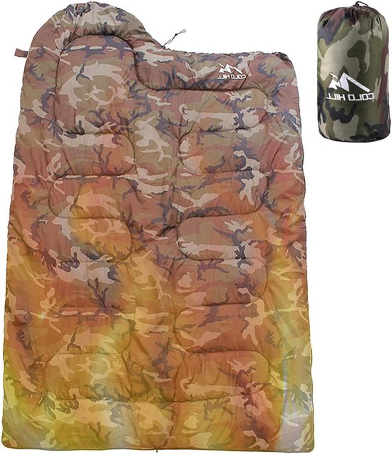 Slaapzak - Outdoor slaapzak - Kamperen en reizen - Waterdicht en weerbestendig - 220 x 70 cm - Camouflage