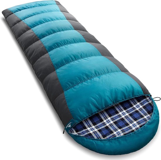 Slaapzak - Outdoor slaapzak - Kamperen en wandelen - Waterdichte polyester stof - 210 x 80 cm - Blauwgrijs
